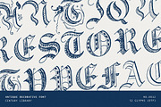 Ornate Decorative Blackletter No.12, a Blackletter Font by Century Library (Thumbnail 1 of 5)
