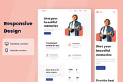 Photographer Web Design, a Wireframe Template by INSPR STD (Thumbnail 2 of 6)