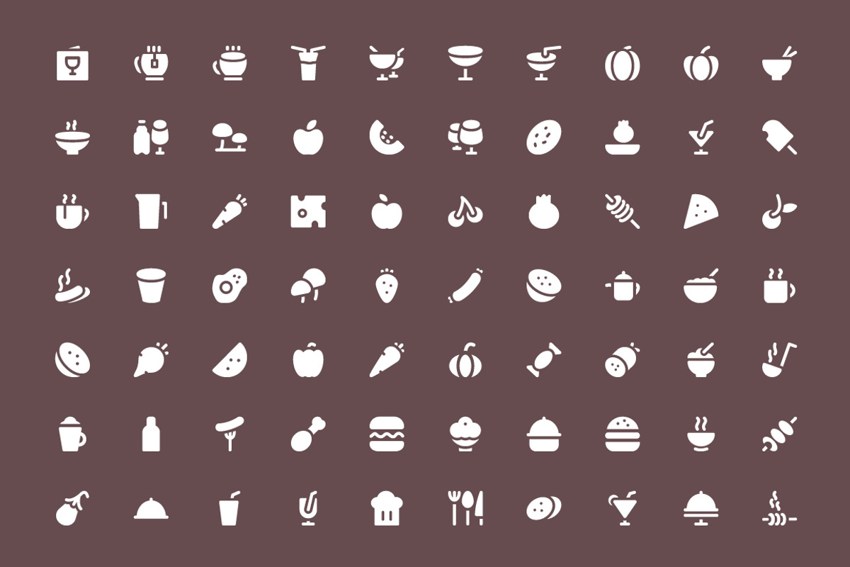 325+ Food Vector Icons, a Solid Icon by Vectors Market (Photo 4 of 5)