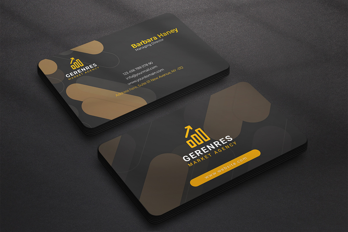 Business card Template & 3 Mock-up, a Business Card Template by Smashing_Studio (Photo 3 of 10)