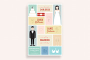 Cute Wedding and Invitation Card, an Invitation Template by Sargatal (Thumbnail 1 of 4)