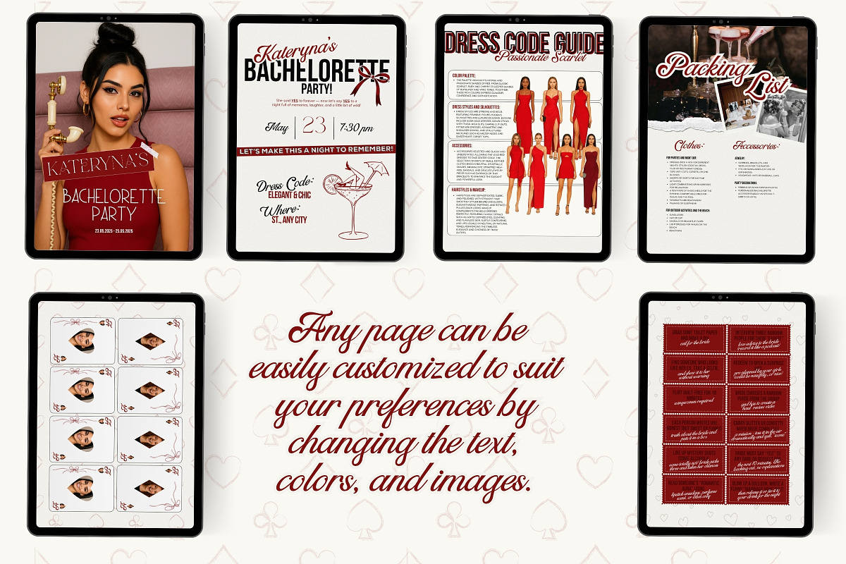 Bachelorette Itinerary – Canva, a Stationery Template by TrendyliciousStore (Photo 6 of 6)