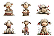 Easter Lamb Whimsical Clipart, an Illustration by CreationArt (Thumbnail 6 of 7)