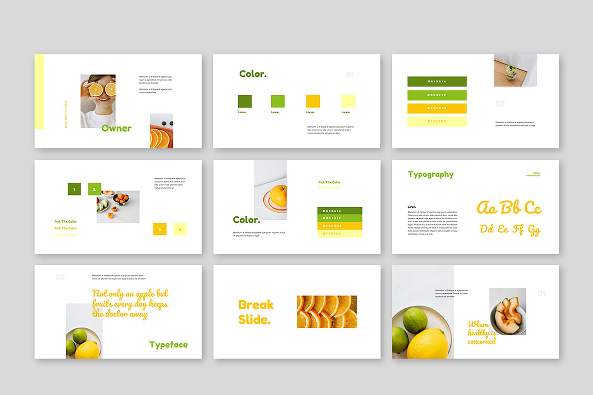 Fruta PowerPoint Presentation, a Presentation Template by Meknya (Photo 4 of 6)