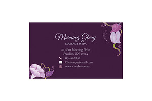 Morning Glory Business Card Template