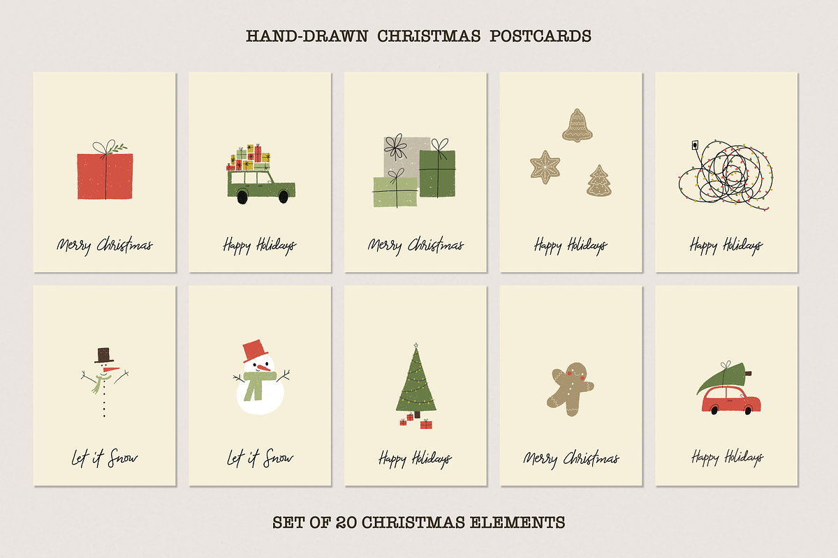 Festive Hand-Drawn Christmas Set, an Object Illustration by just a line (Photo 4 of 6)
