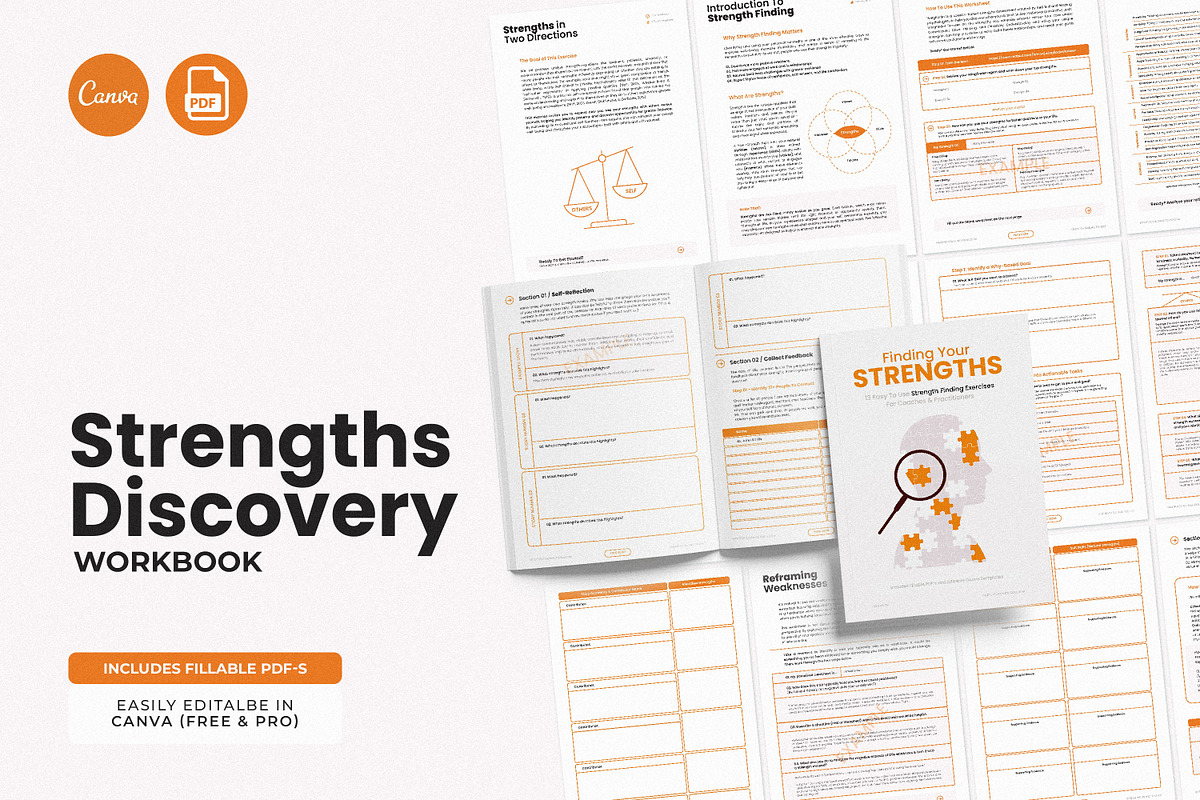 Strengths Discovery Workbook, a Templates & Theme by AndrewPixel (Photo 1 of 9)
