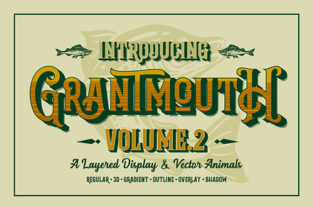 Grantmouth Vol.2 + Extras, a Font by Graptail