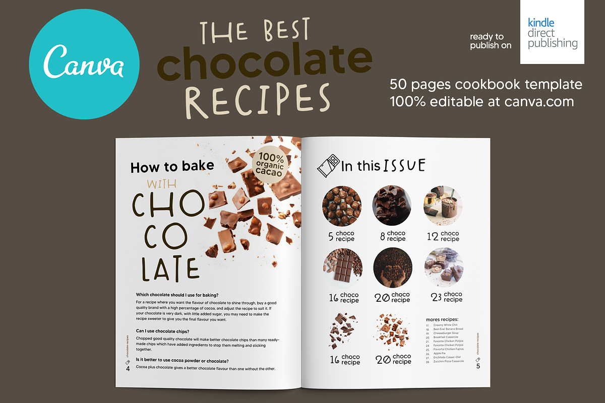 Canva Chocolate 8.5x11in Template, a Magazine Template by DeLaGranSiete (Photo 3 of 10)