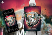 Drum And Bass Abstract Party Flyer 2, a Flyer Template by pixelsao (Thumbnail 1 of 2)