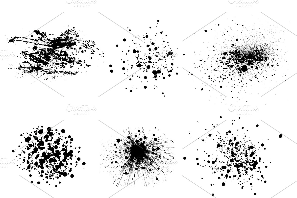 Big vector set of painted blots, a Texture Graphic by Valentain_Jevee (Photo 10 of 31)
