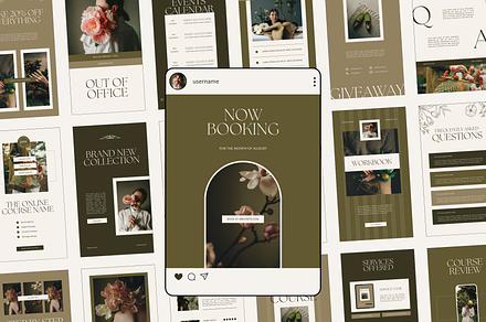 Modern Instagram Stories Posts Canva, a Social Media Template by Branding Babe Co.
