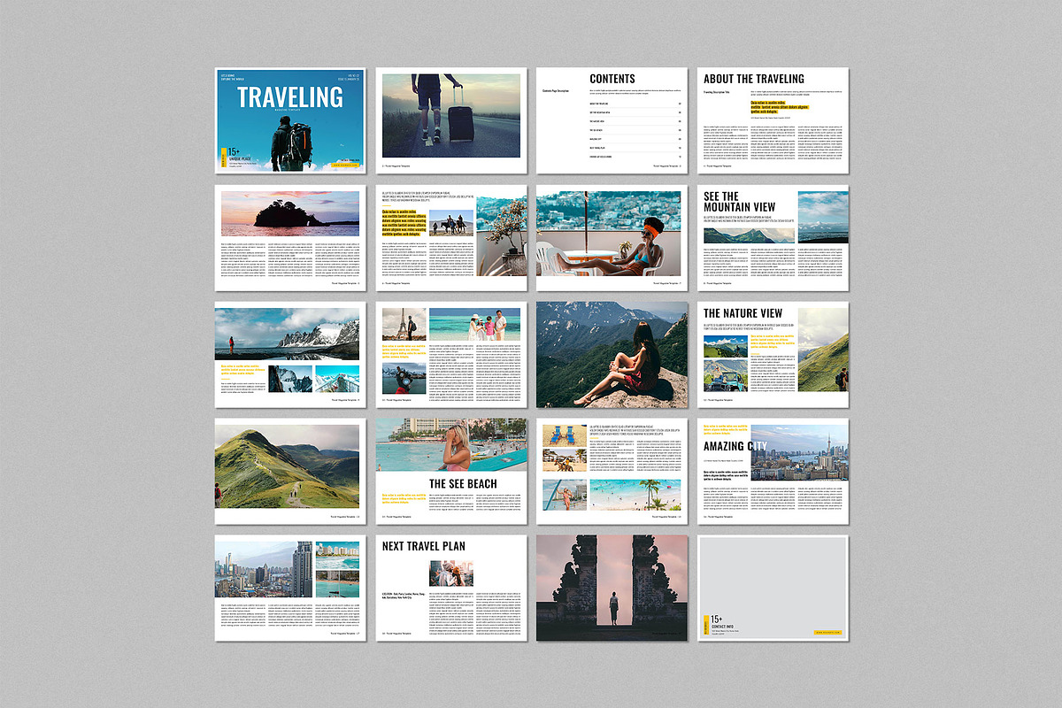 Travel Magazine Template, a Magazine Template by ElvinPrint (Photo 7 of 7)