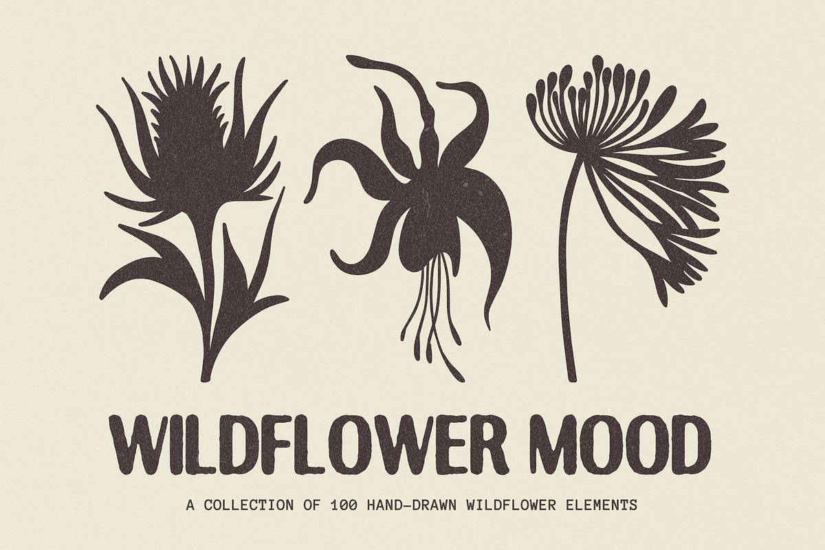 Wildflower Mood: 100 Floral Elements, an Object Illustration by Veyla (Photo 1 of 13)