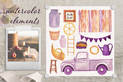 Harvest. Watercolor clipart, a Decorative Illustration by Kuzya's shop (Thumbnail 3 of 6)