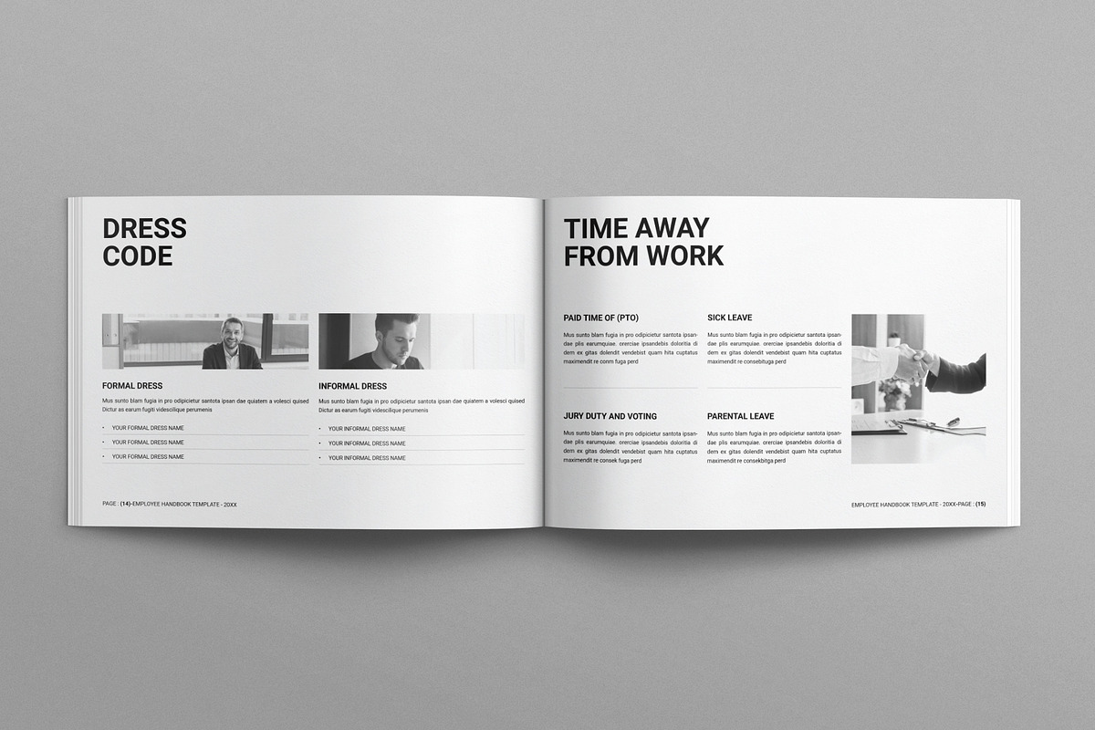 Employee Handbook Template Landscape, a Brochure Template by E-Type (Photo 6 of 7)