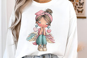 Whimsical Girls Png Cute Clipart, an Illustration by SinaCreation (Thumbnail 5 of 9)
