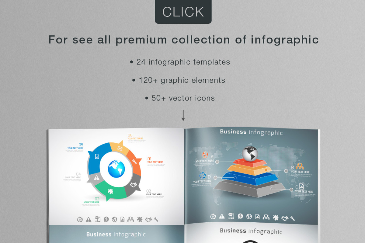 Premium Collection of Infographics, a Presentation Template by VL Shop (Photo 8 of 9)