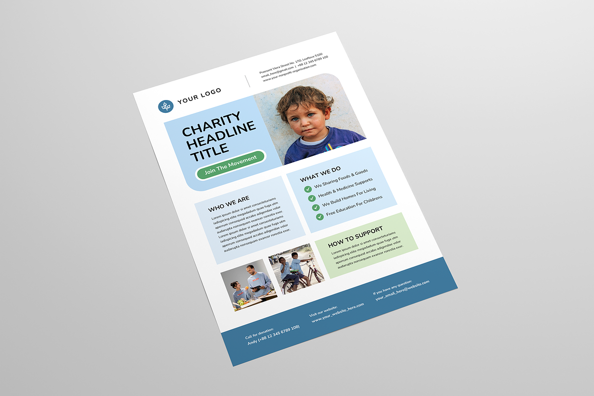 Charity Flyer, a Flyer Template by Leaflove (Photo 3 of 5)