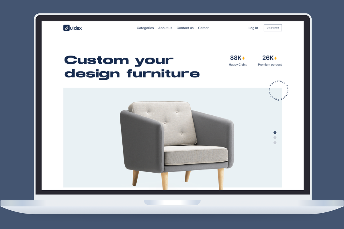Furniture Landing Page, a Landing Page Template by UiDex (Photo 4 of 4)