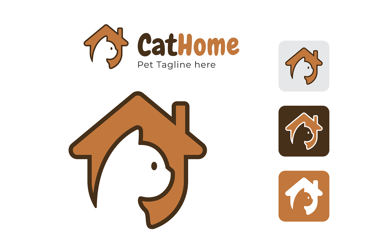 Cat home - Pets Logo, a Branding & Logo Template by Design Box (Photo 2 of 2)