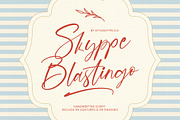 Skyppe Blastingo Handwritten Script, a Script Font by stylishtype.co (Thumbnail 1 of 15)