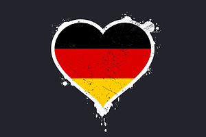 Germany Heart Flag