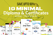 10 Minimal Certificates & Diplomas, a Stationery Template by Design Up (Thumbnail 1 of 11)