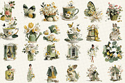 Spring Watercolor Clipart Set, an Illustration by DreamCafeArt (Thumbnail 3 of 6)