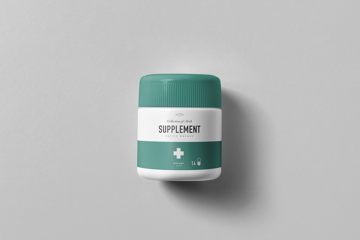 Supplement Jar & Box Mock-up 2, a Cups & Container Mockup by Yogurt86 (Photo 10 of 10)