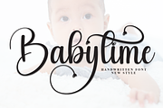 Babytime | Script Font, a Handwritten Font by Scratchones (Thumbnail 1 of 9)