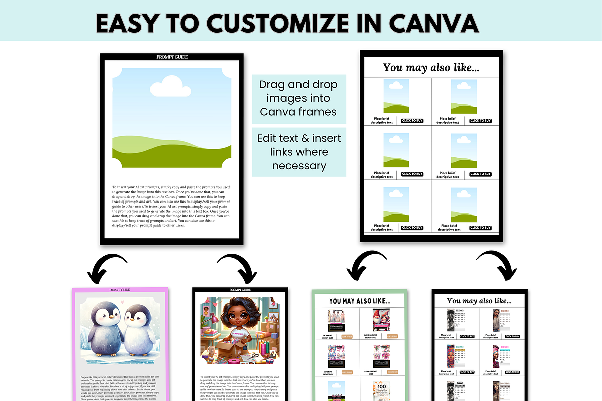 AI Art Prompt Guide Template Canva, a Marketing Template by Sellers Resource Hub (Photo 2 of 2)