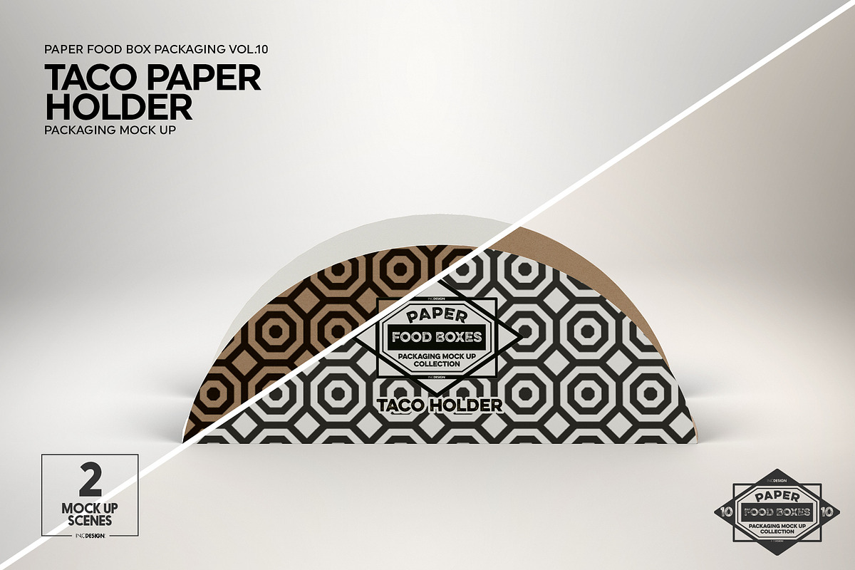 Paper Taco Holder Packaging Mockup, a Product Mockup by INCDesign (Photo 5 of 8)
