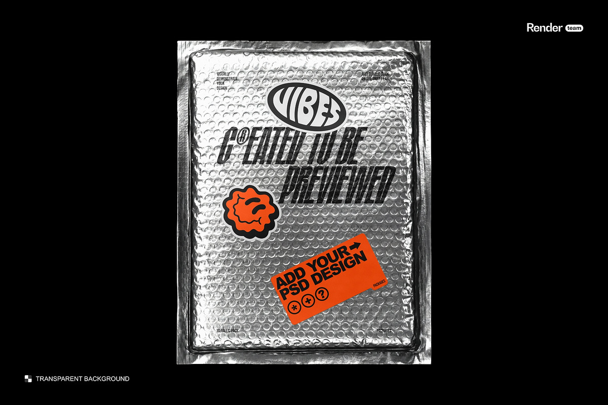 Metallic Foil Bag Mockup Set, a Packaging Mockup by Renderteam (Photo 7 of 22)