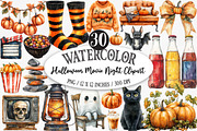 Halloween Movie Night Clipart, an Illustration by Designking (Thumbnail 1 of 5)