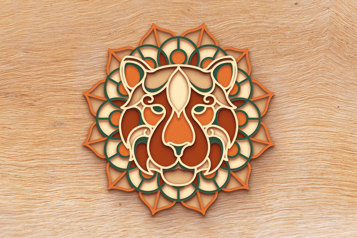 Tiger 3D Mandala - SVG cut file, an Object Graphic by Arshad Ali (Photo 7 of 8)