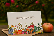 Watercolor Autumn Harvest Clipart, a Seasonal Illustration by DiashaArt (Thumbnail 15 of 17)