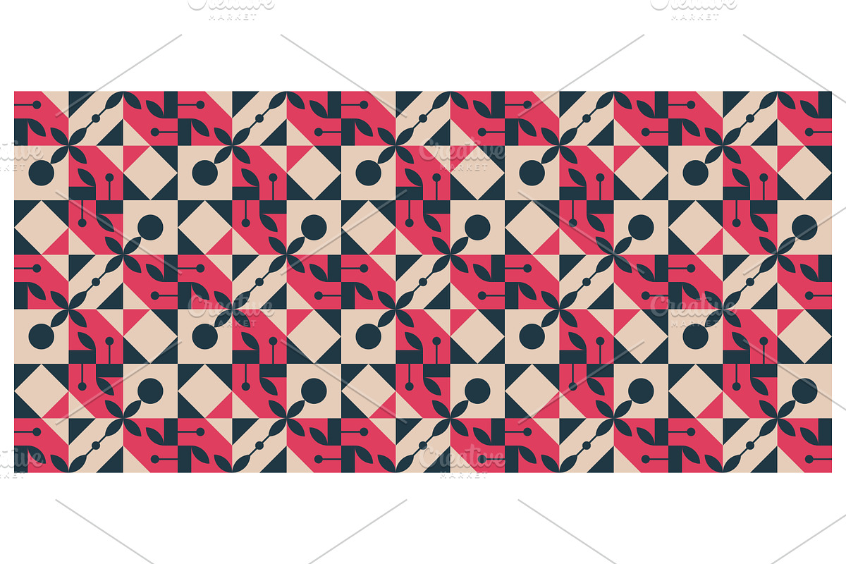 Geometric tiled ornament, a Pattern Graphic by Creative Backgrounds