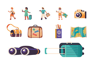 Travel & Tourist Icons Set, a Templates & Theme by studiogstock