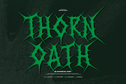 Thorn Oath | Black Metal Font, a Blackletter Font by Denustudios (Thumbnail 1 of 12)