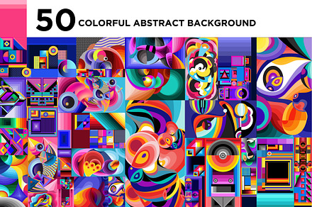 50 Colorfful Abstract Background