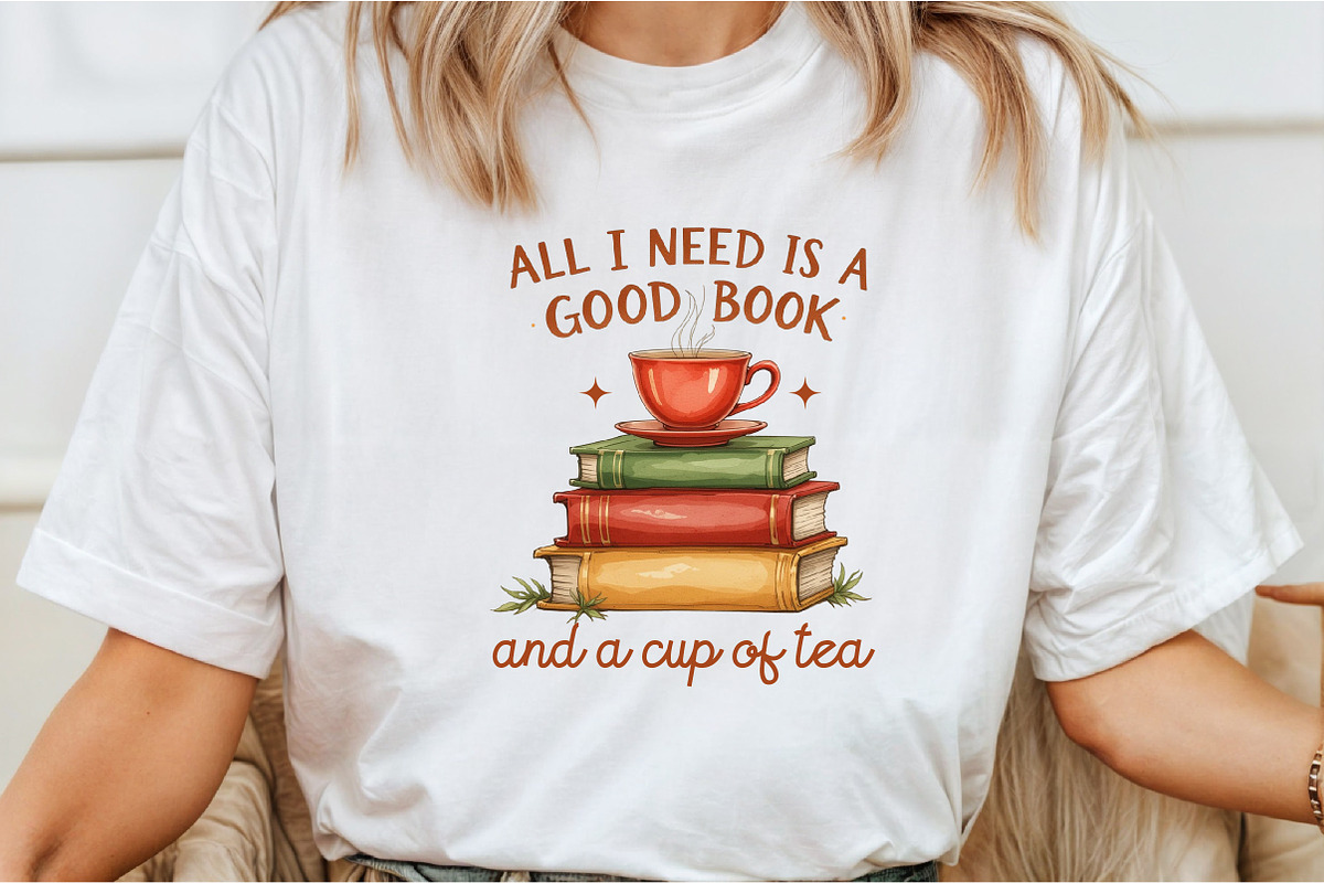 All I Need is a Good Book and Cup of, an Illustration by Libby Wishes (Photo 5 of 6)