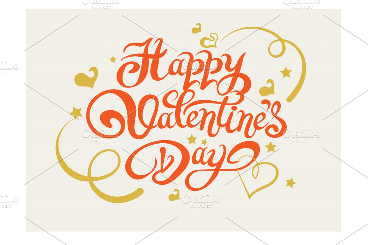 Valentines Day. Lettering Design