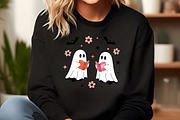 Halloween Ghost Reading Books PNG, an Illustration by Craft Nest (Thumbnail 5 of 6)
