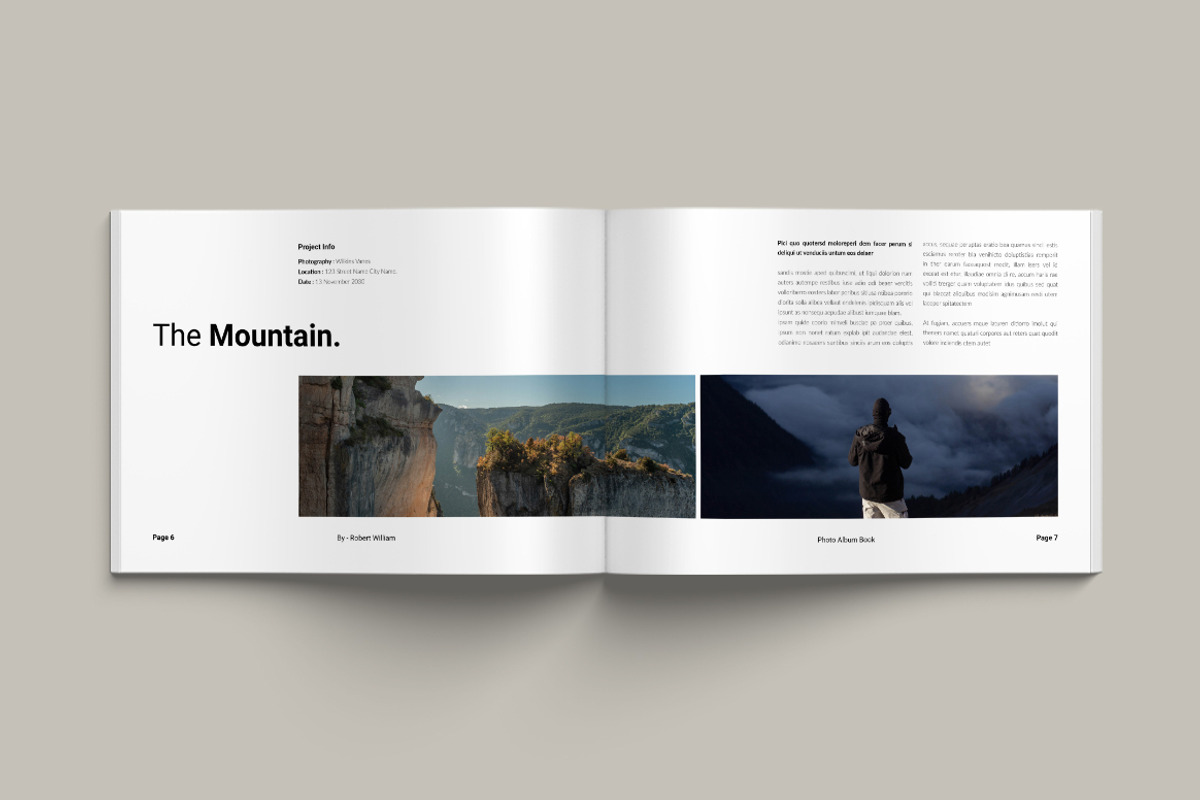 Photo Book Landscape Layout, a Brochure Template by Pixelpick (Photo 4 of 9)