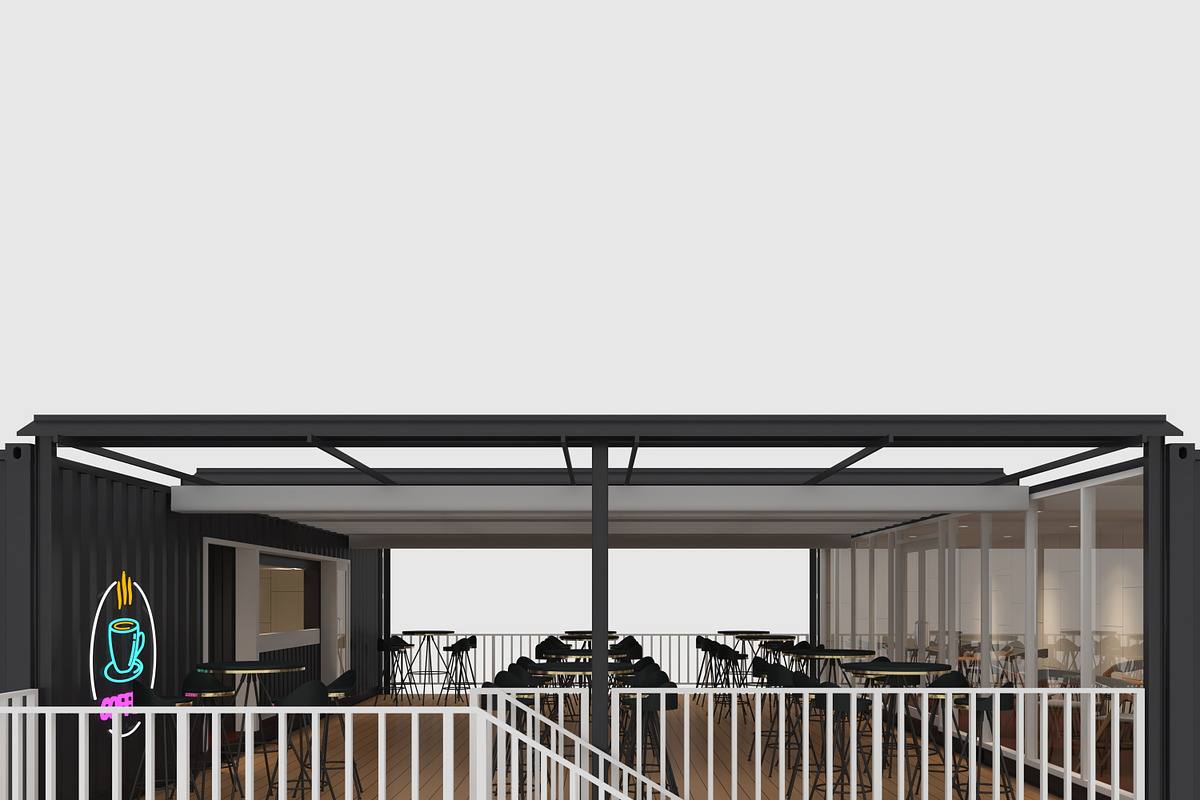 3D Model Container Cafe 14, an Architecture 3D Model by SR 3D Visual (Photo 14 of 19)