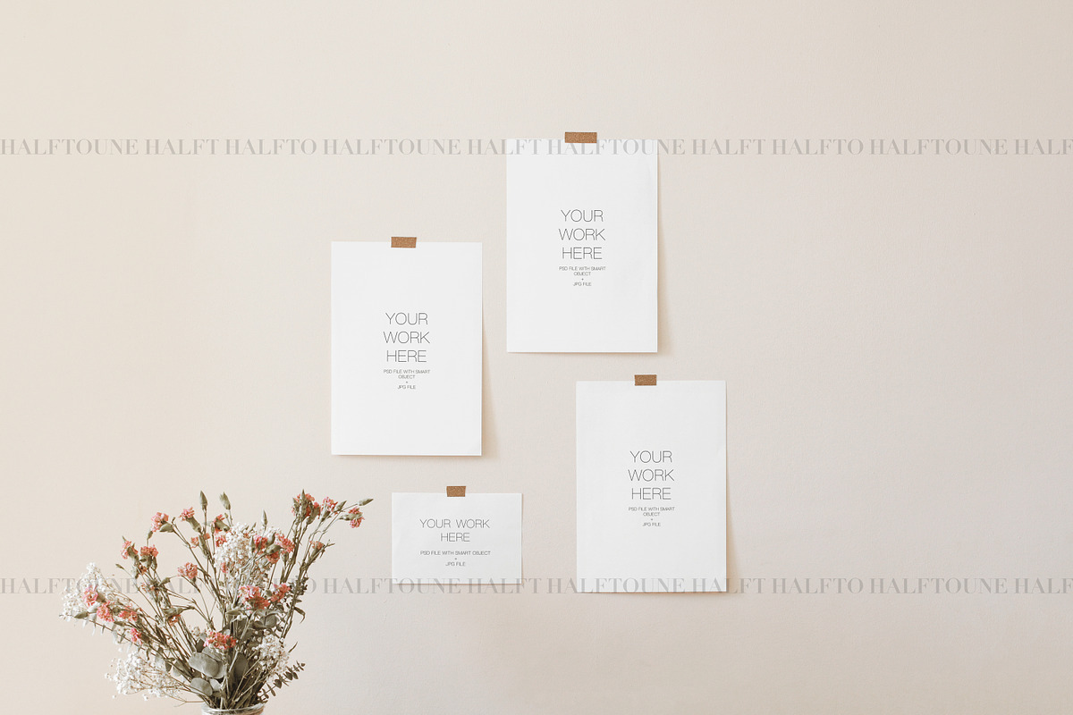 Gallery Wall Mockup, Wall Art Mock, a Graphic by HALFTOUNE (Photo 2 of 3)