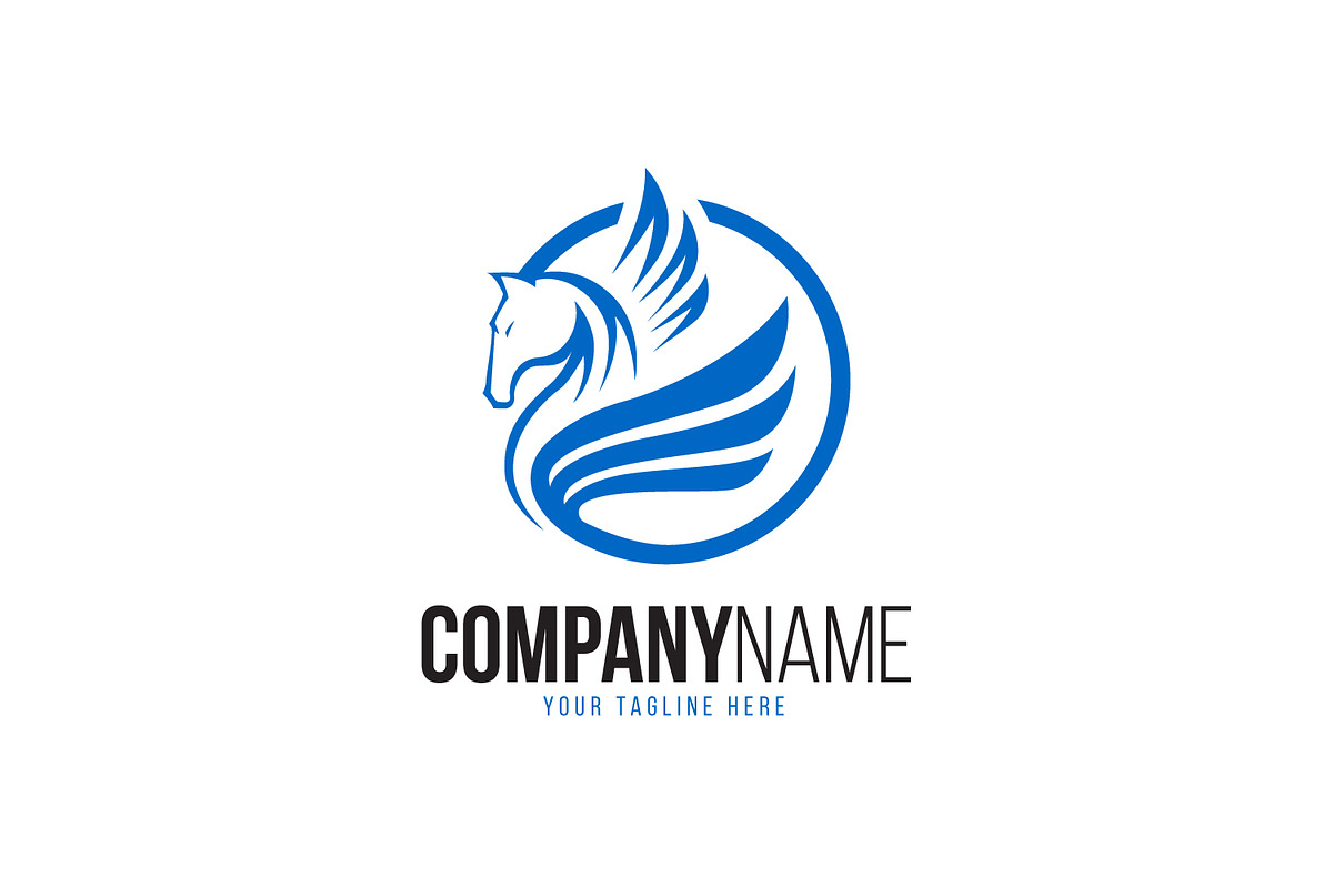 Majestic Pegasus Logo, a Branding & Logo Template by Xoovion