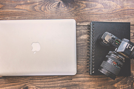 Macbook and Camera