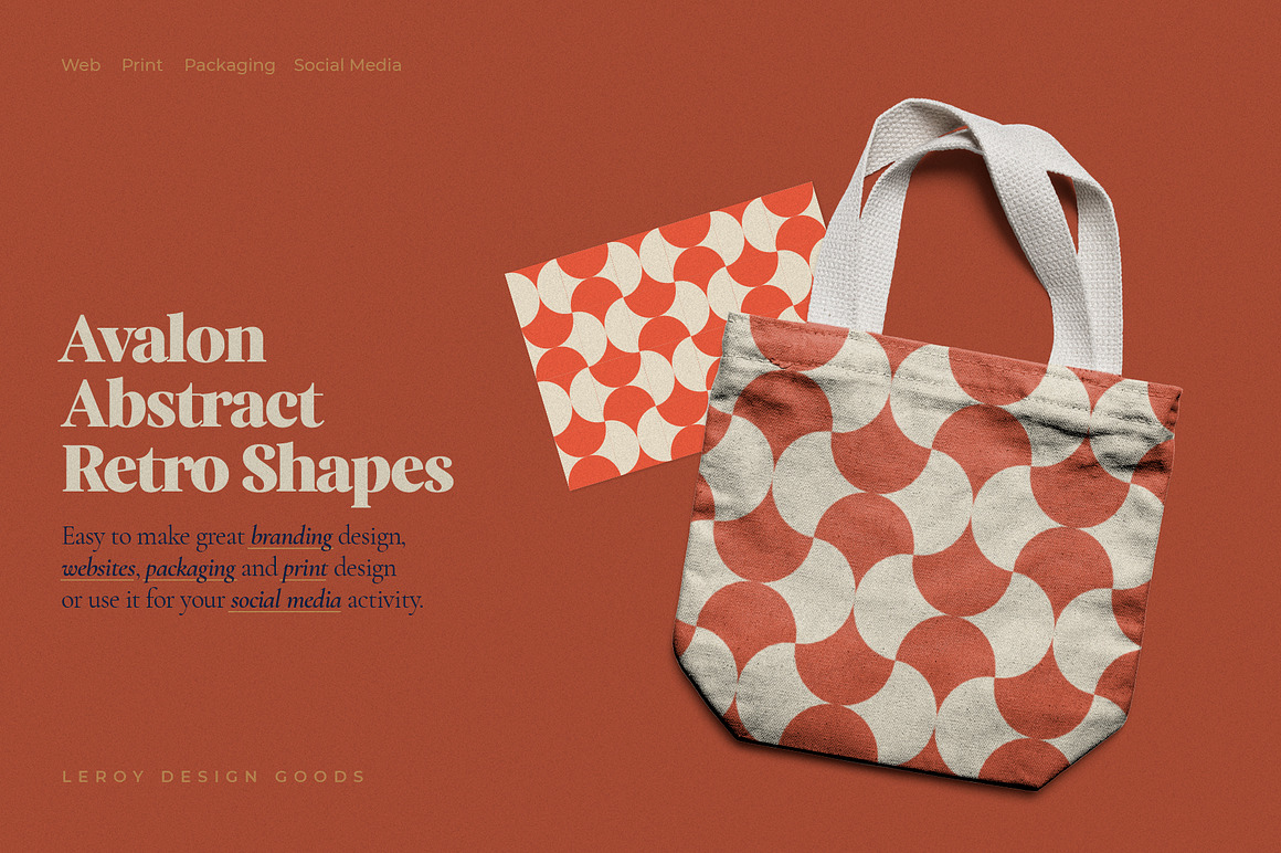 AVALON Retro Abstract Shapes ver 2.0, a Decorative Illustration by LEROY Design (Photo 5 of 10)